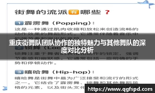 重庆街舞队团队协作的独特魅力与其他舞队的深度对比分析